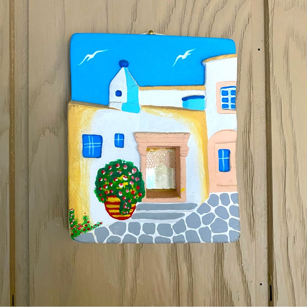 🇬🇷 Plaster handmade wall hanging from Greece. (1990)